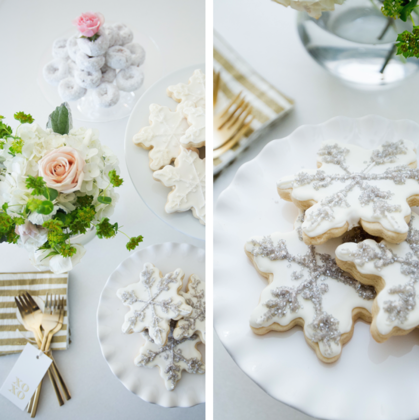 frosted snowflake cookies