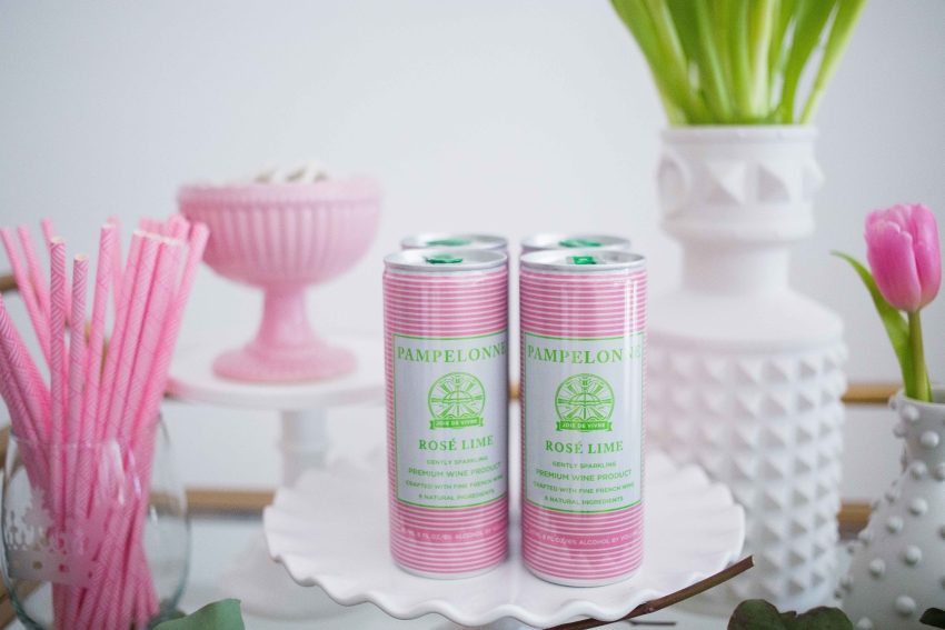 Pampelonne Rose cans by Fashionable Hostess