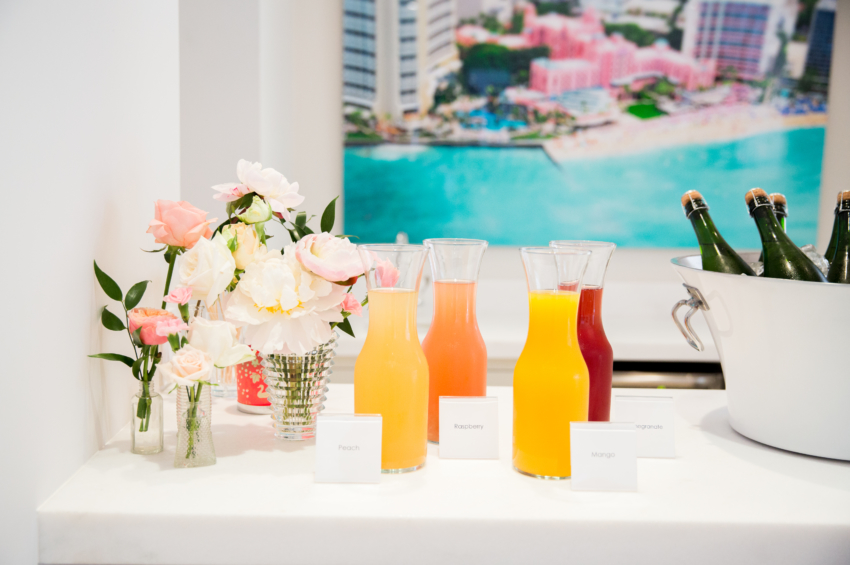Bellini Bar by Fashionable Hostess at the Bellinis and Blooms Party in Miami