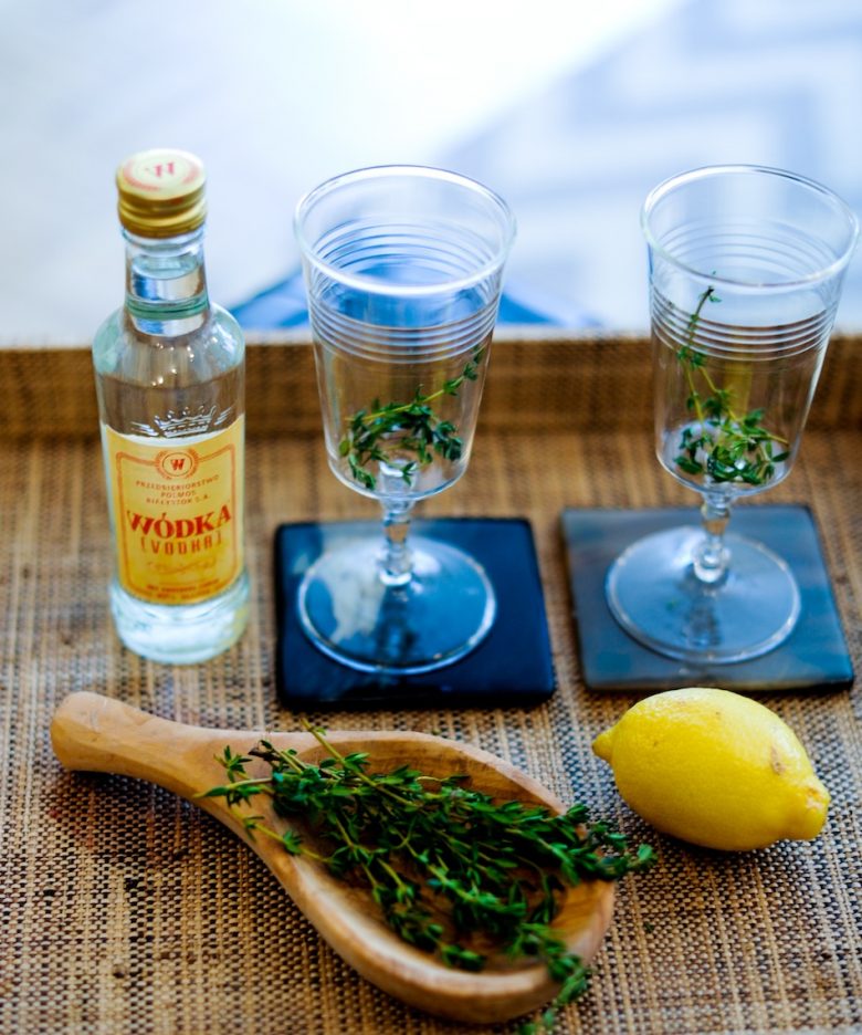 Vodka Thyme Lemonade Cocktail Fashionable Hostess