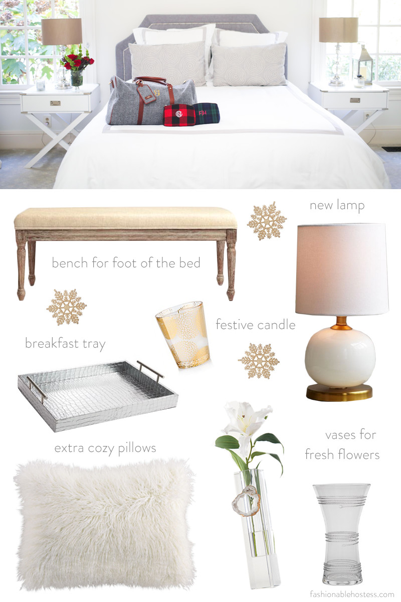 What to buy for your guestroom for Holiday guests by Fashionable Hostess
