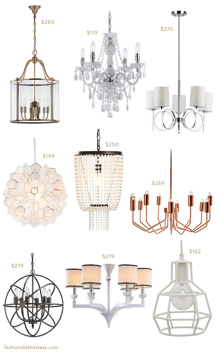 Chandeliers under $300 by Fashionable Hostess 2