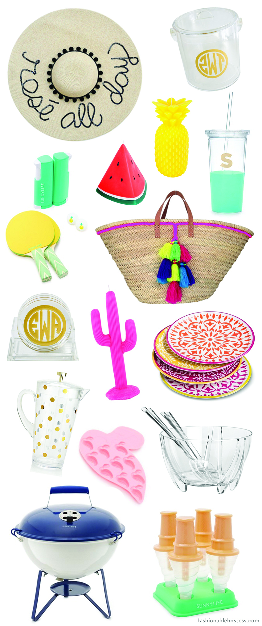 summeressentials for your pool party on fashionable hostess