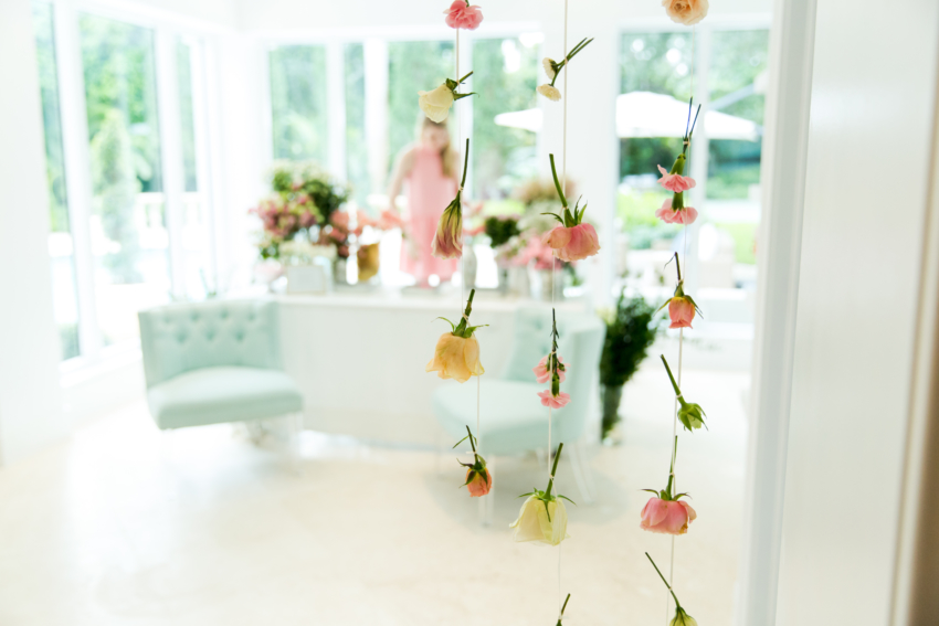 Peak into the Bellinis & Blooms Party - Flower garlands by Crowns by Christy, Home of Fashionable Hostess