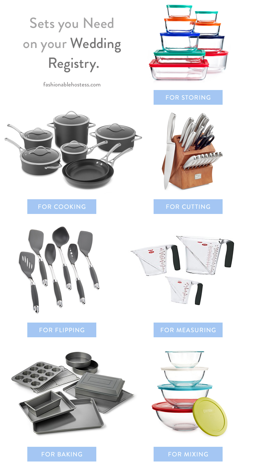 Sets you need on your wedding registry