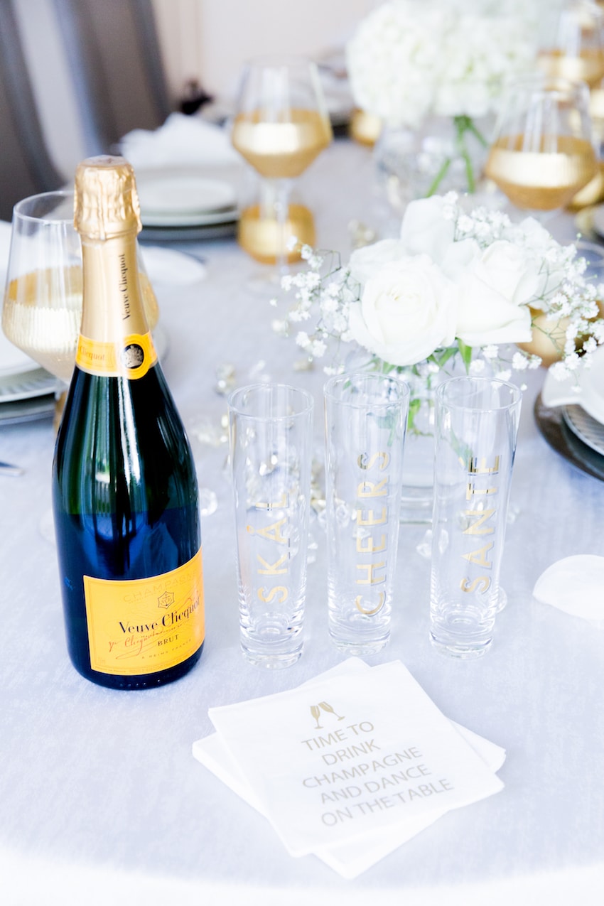 Veuve Clicquot inspired birthday party! Such fun