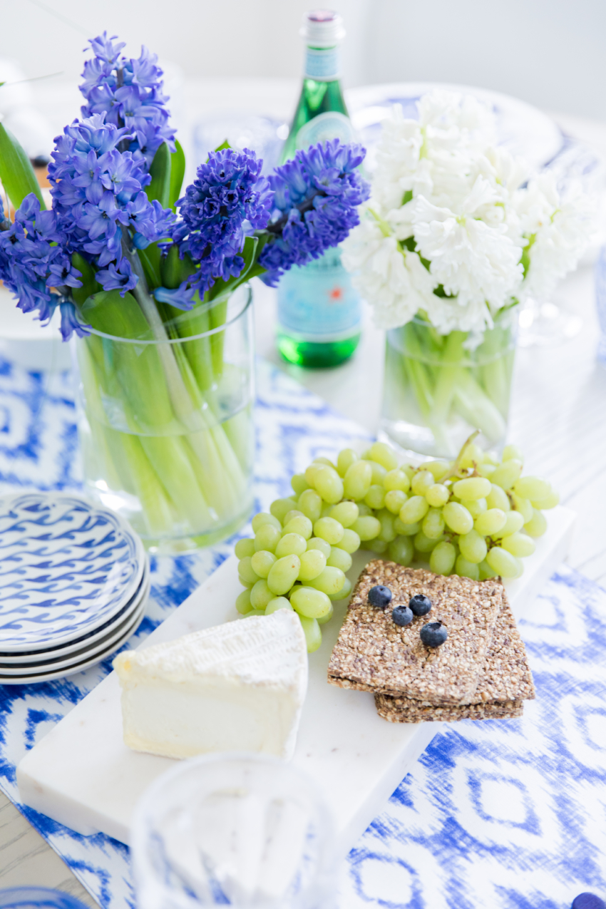 blue appetizer dishes in the Aerin collection for williams sonoma by Fashionable Hostess