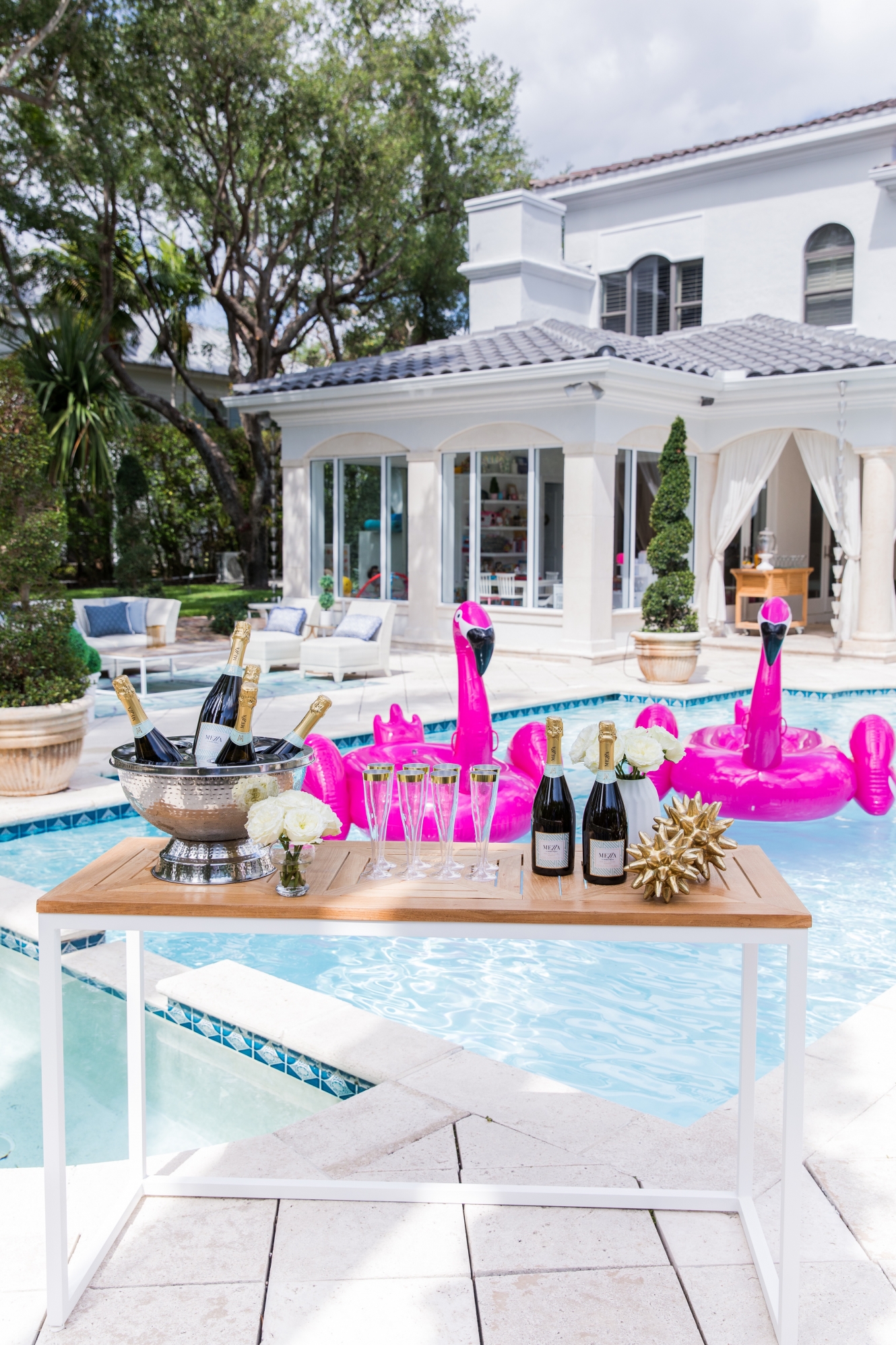 These genius shatterproof wine glasses will float in your pool