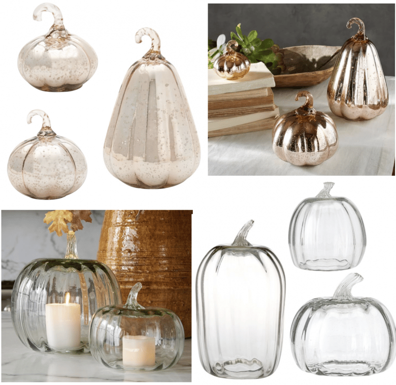 Mercury and Glass Pumpkins - Fashionable Hostess