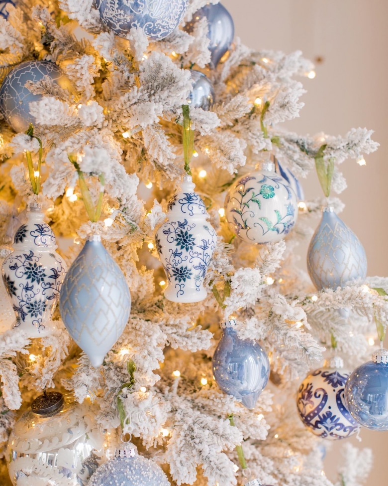 Our Blue & White Christmas Tree - Fashionable Hostess