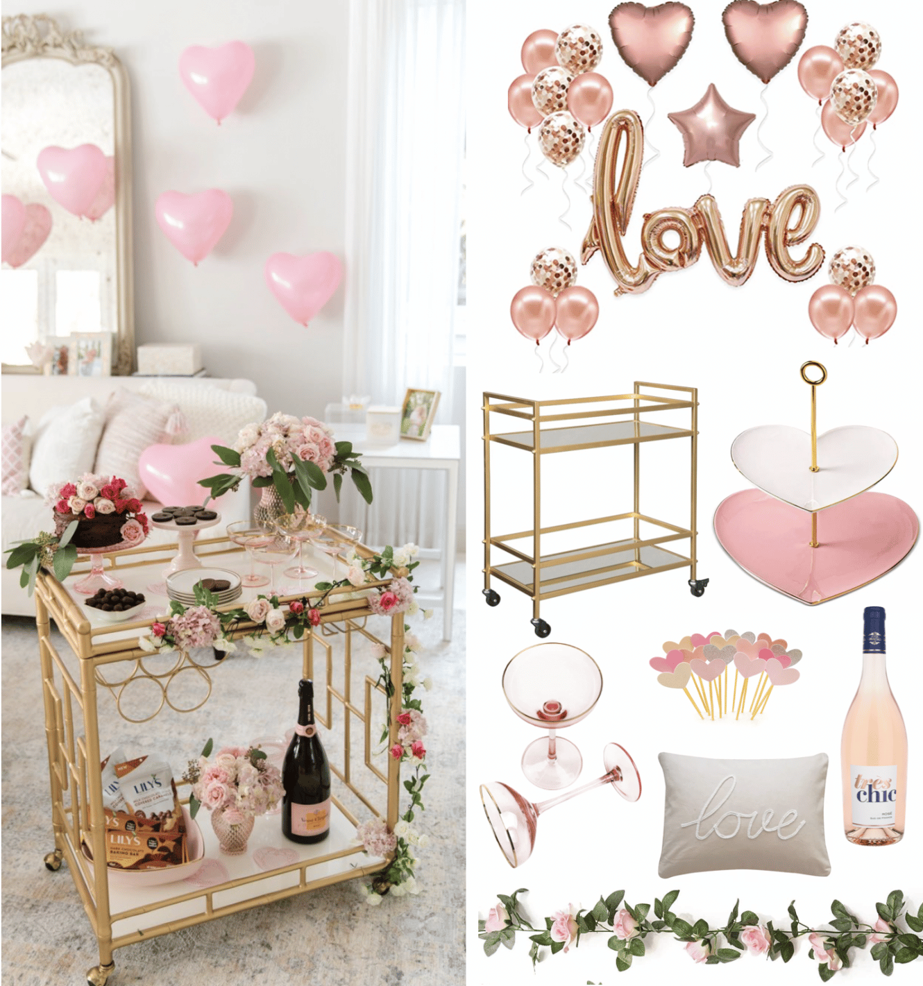 Valentine's Day Bar Cart by Fashionable Hostess - Whispering Angel,  julsika, Target bar cart, Party City Pink candy, Valentines day flowers -  Fashionable Hostess