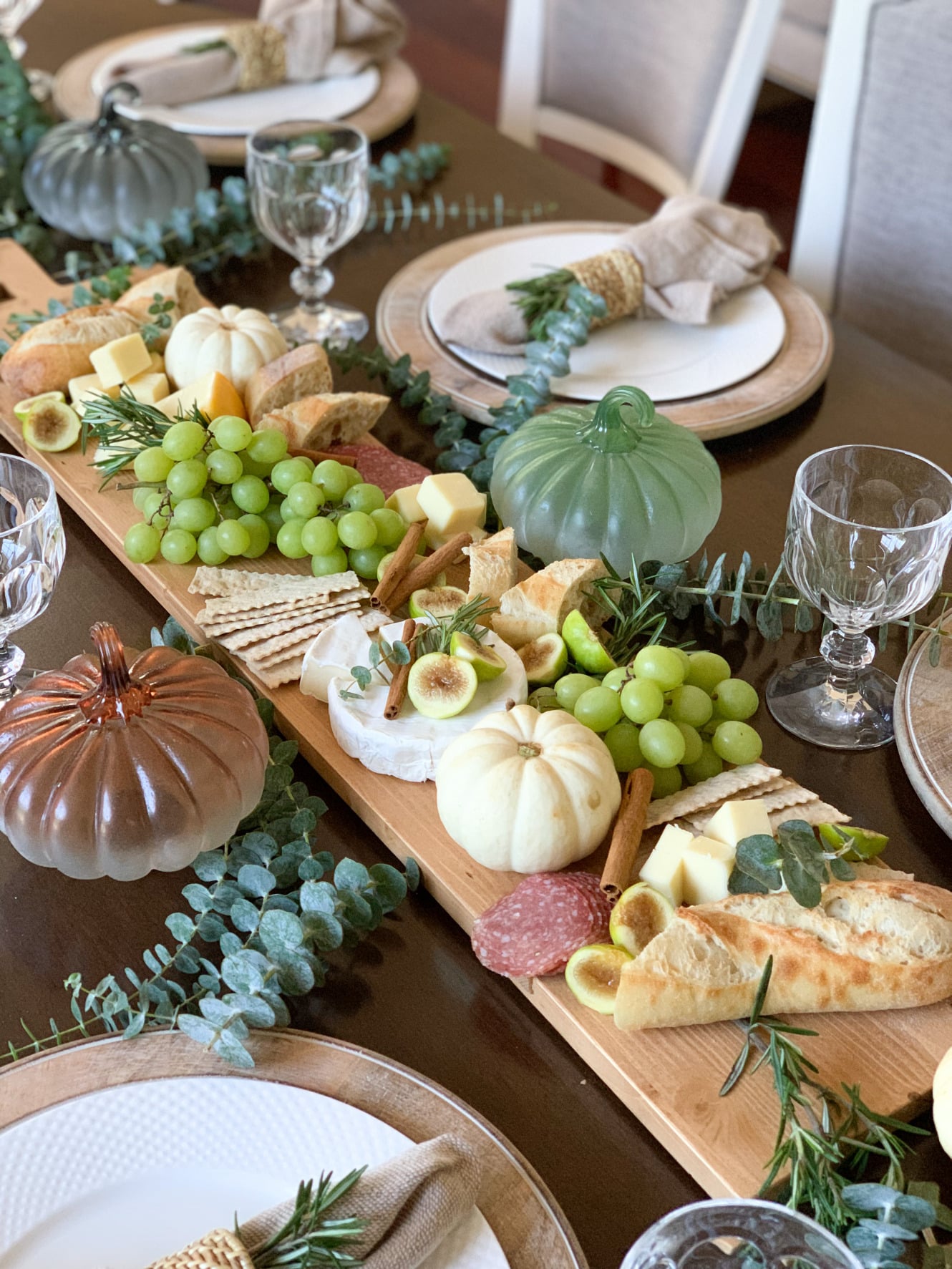 Rustic Thanksgiving Wood Plate, Dining offers Table, Farmhouse Setting, Snack Board, Cheese Board, Charcuterie