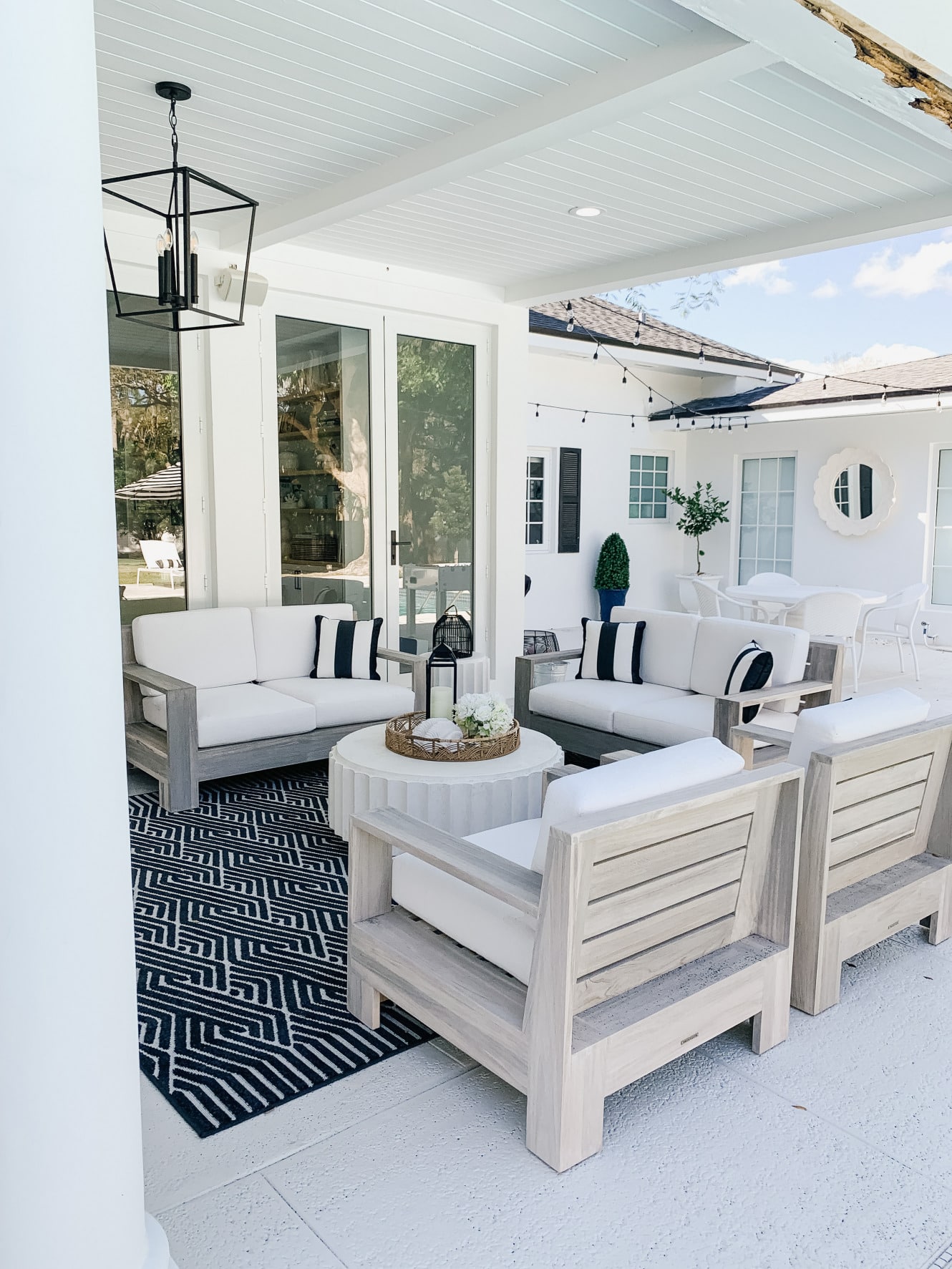 Ready for Guests on our Covered Patio – Fashionable Hostess